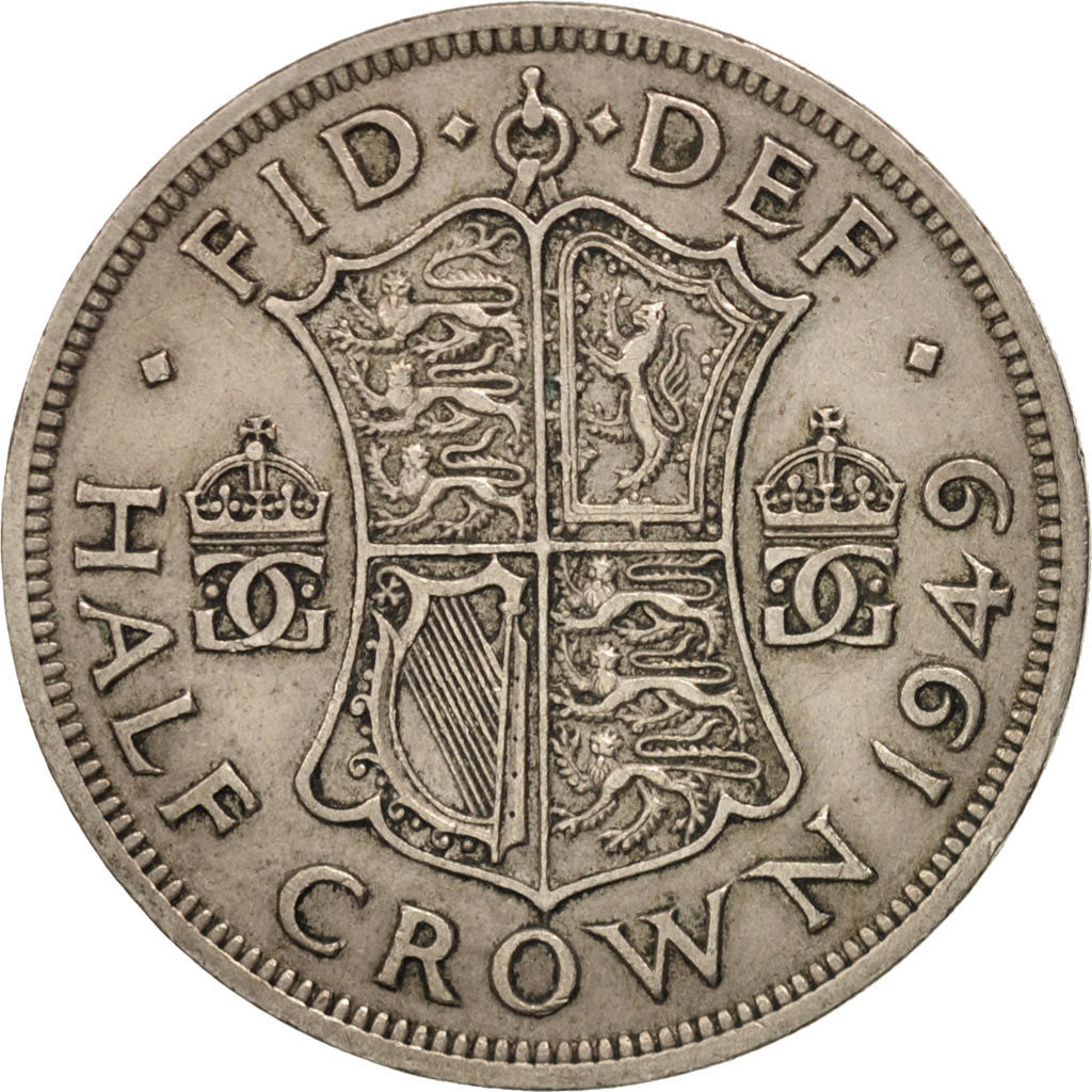 Coin, Great Britain, George VI, 1/2 Crown, 1949, EF(40-45), Copper-nickel