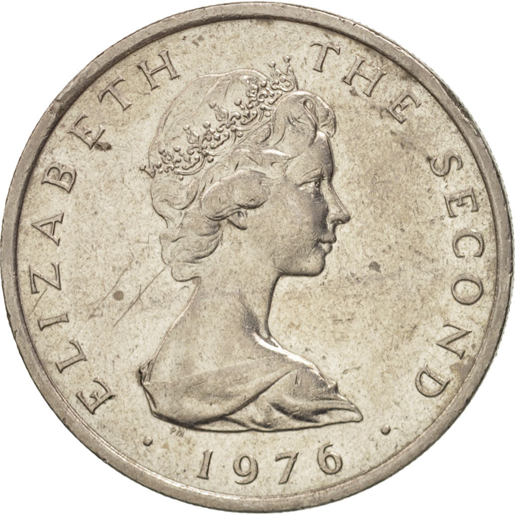 Isle of Man, Elizabeth II, 10 Pence, 1976, Pobjoy Mint, AU(50-53), KM:36.1