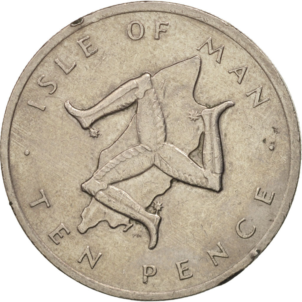 Isle of Man, Elizabeth II, 10 Pence, 1976, Pobjoy Mint, AU(50-53), KM:36.1