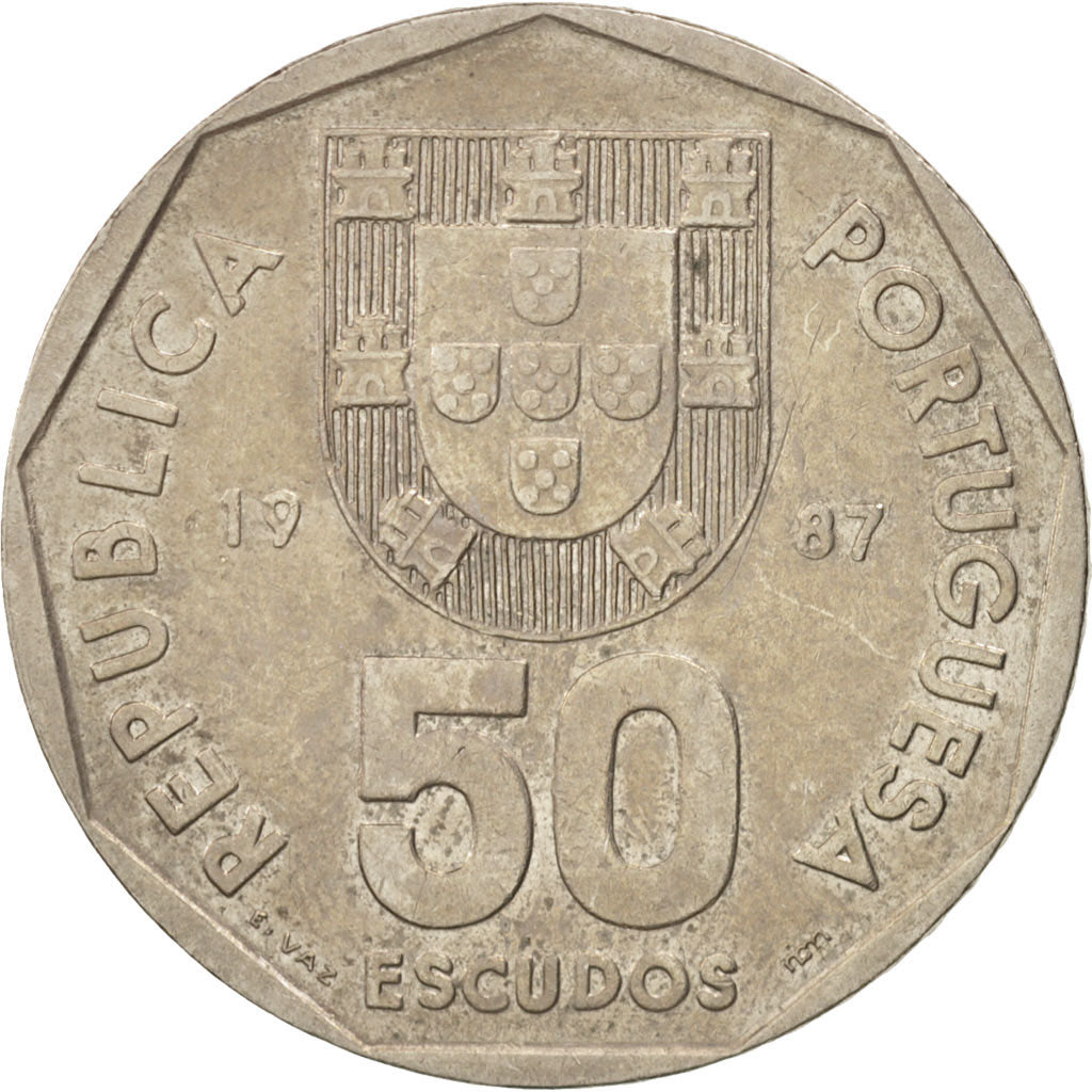 Monnaie, Portugal, 50 Escudos, 1987, TTB+, Copper-nickel, KM:636