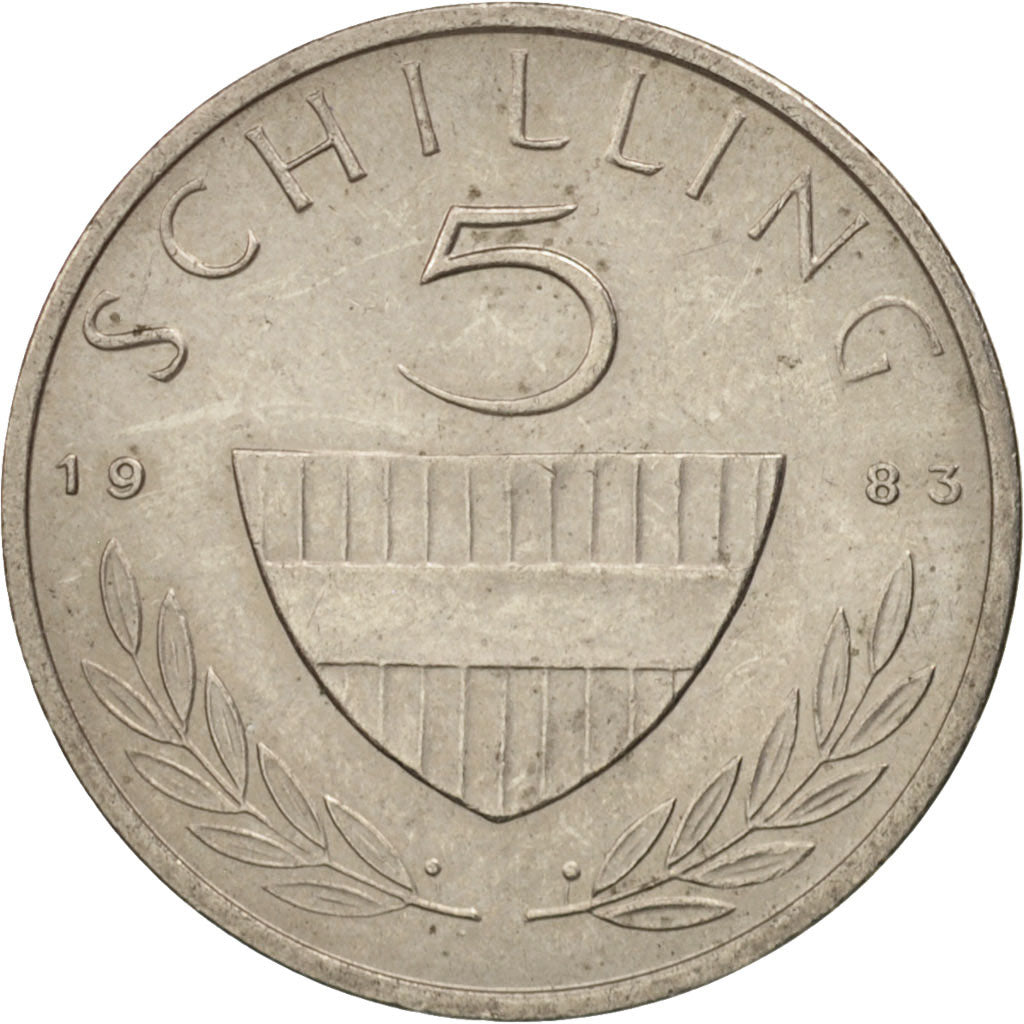 Coin, Austria, 5 Schilling, 1983, MS(60-62), Copper-nickel, KM:2889a