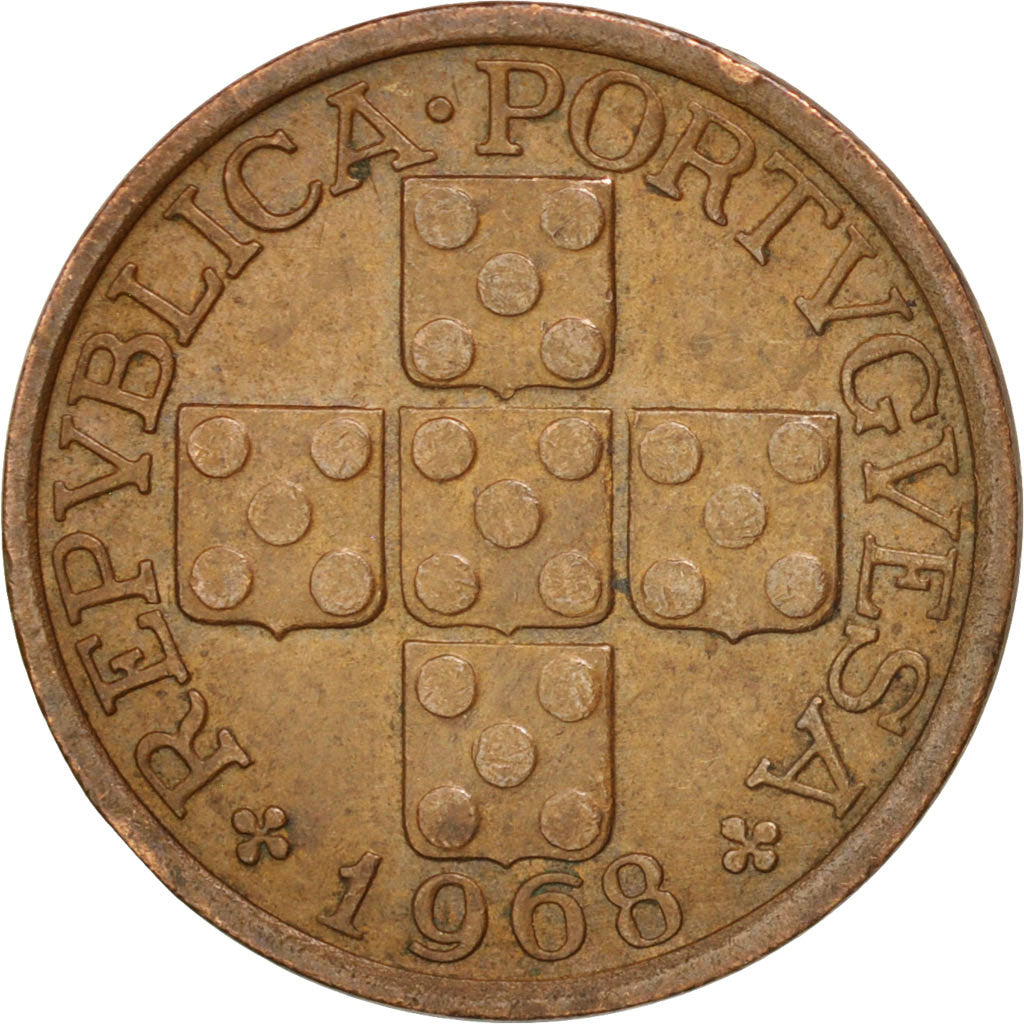 Coin, Portugal, 10 Centavos, 1968, AU(50-53), Bronze, KM:583