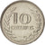 Moneda, Colombia, 10 Centavos, 1974, EBC, Níquel recubierto de acero, KM:253