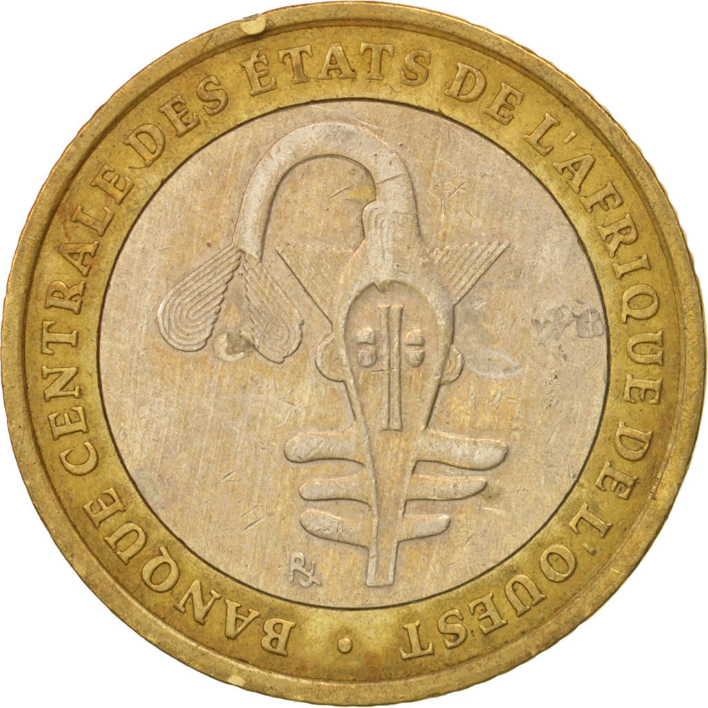 West African States, 500 Francs, 2004, EF(40-45), Bi-Metallic, KM:15