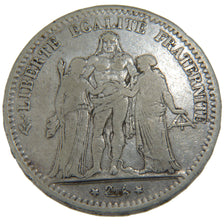 FRANCE, Hercule, 5 Francs, 1878, Bordeaux, KM #820.2, VF(30-35), Silver,...