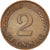 Coin, GERMANY - FEDERAL REPUBLIC, 2 Pfennig, 1966, Stuttgart, AU(55-58), Bronze
