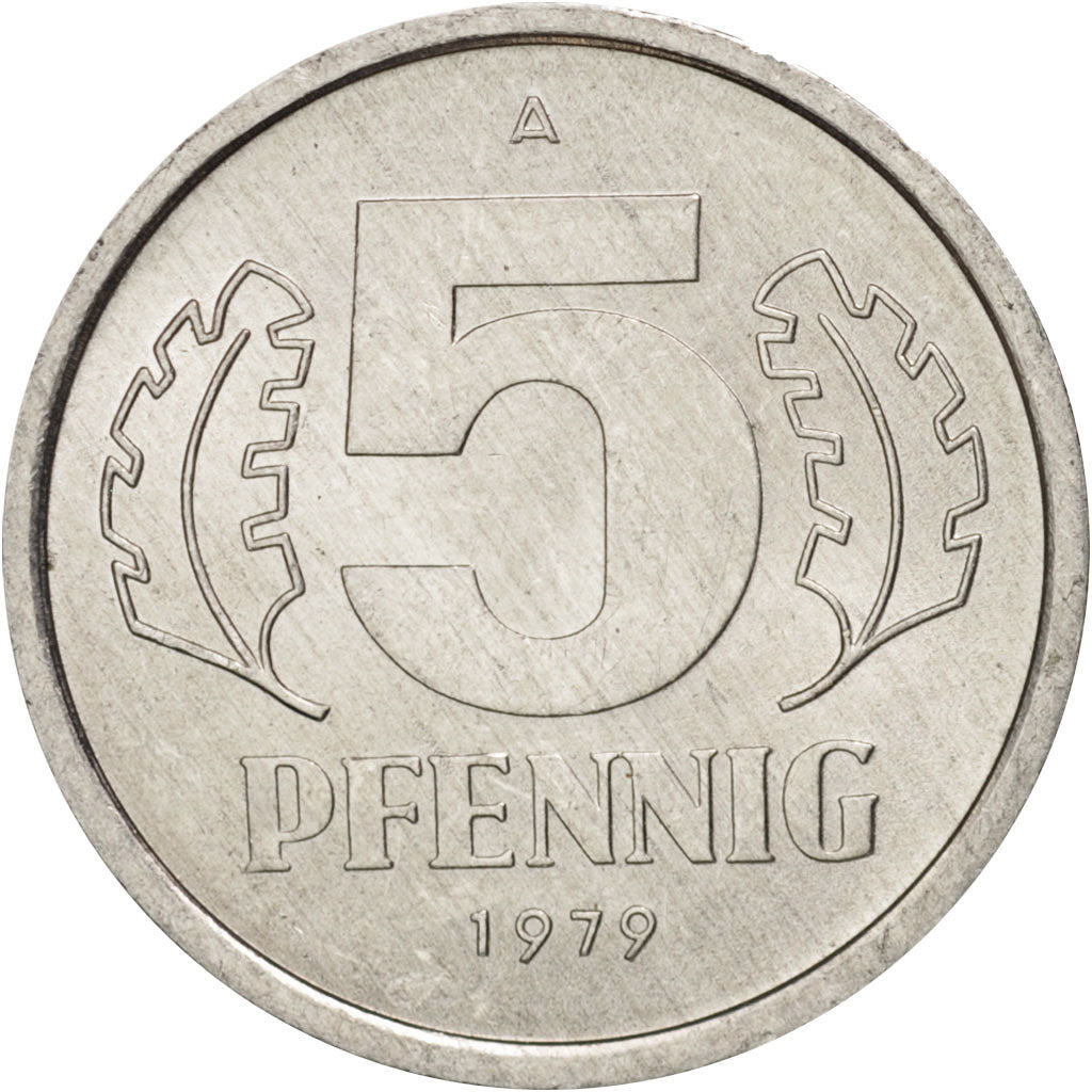 Coin, GERMAN-DEMOCRATIC REPUBLIC, 5 Pfennig, 1979, Berlin, MS(63), Aluminum
