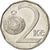 Moneta, Czechy, 2 Koruny, 1993, AU(55-58), Nickel platerowany stalą, KM:9