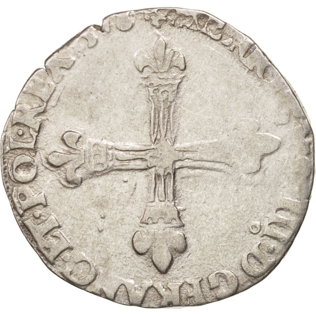 France, Henri III, 1/4 Ecu, 1578, Rennes, Fauté, TB+, Argent, Sombart:4662