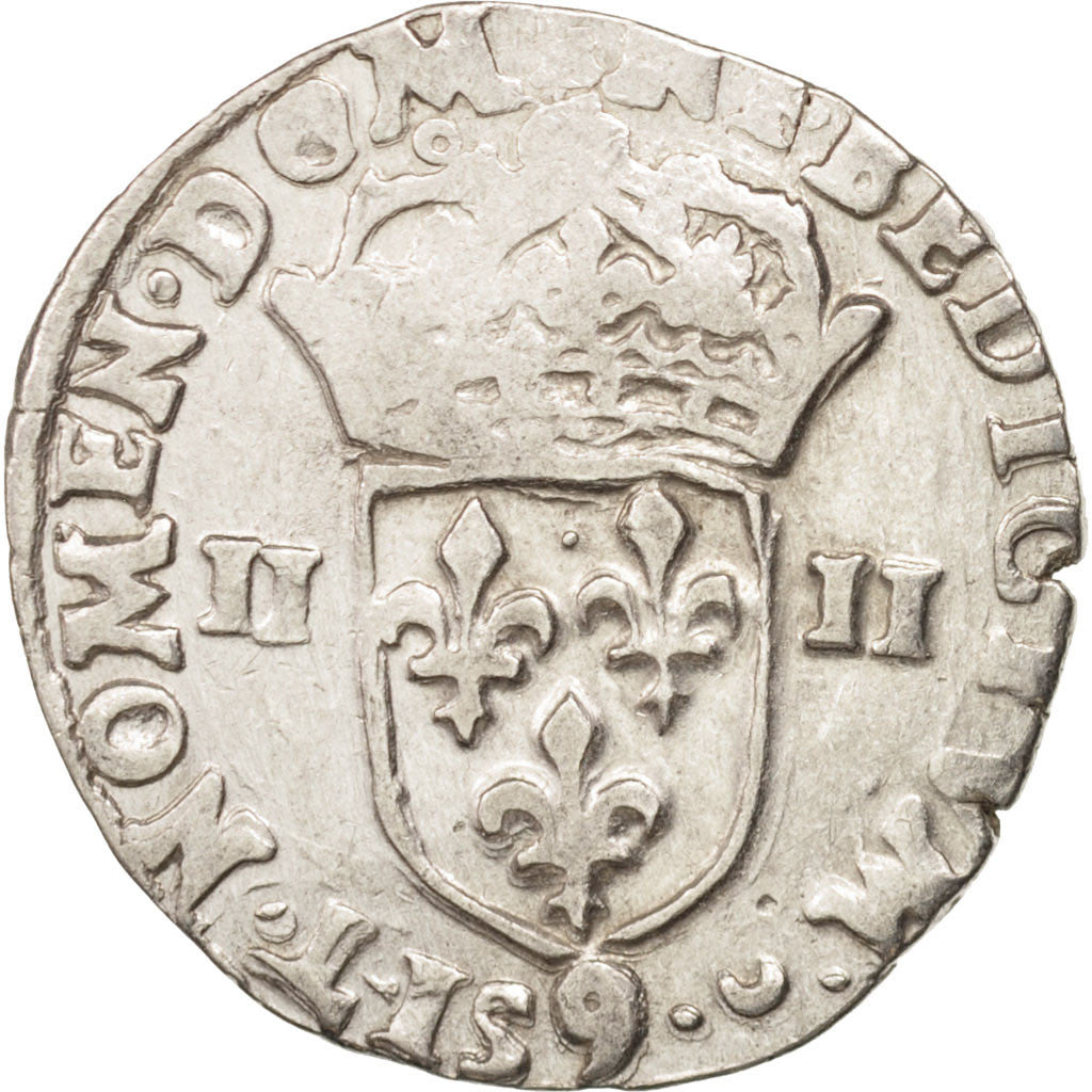 France, Henri III, 1/4 Ecu, 1578, Rennes, Fauté, TB+, Argent, Sombart:4662
