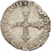 Moneta, Francia, 1/4 Ecu, 1588, Nantes, BB, Argento, Sombart:4662