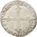 Moneta, Francia, 1/4 Ecu, 1583, Saint Lô, MB+, Argento, Sombart:4662
