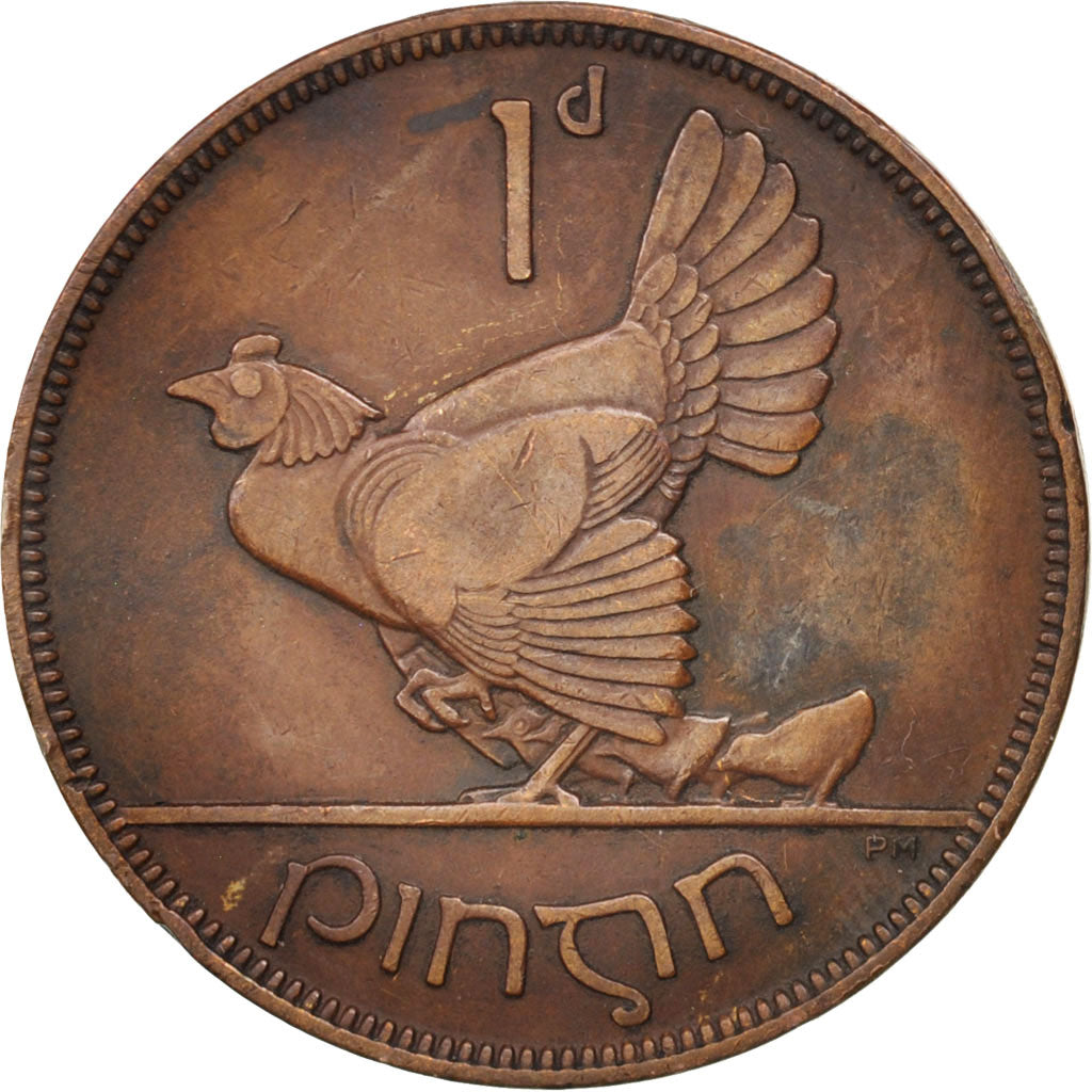IRELAND REPUBLIC, Penny, 1928, EF(40-45), Bronze, KM:3
