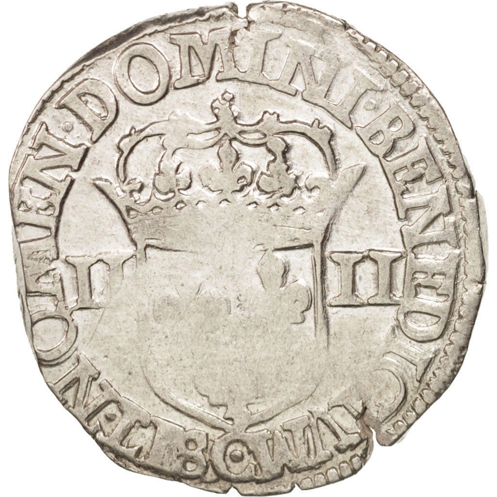 France, Henri IV, 1/4 Ecu, 1607, Saint Lô, VF(20-25), Silver, Sombart:4682