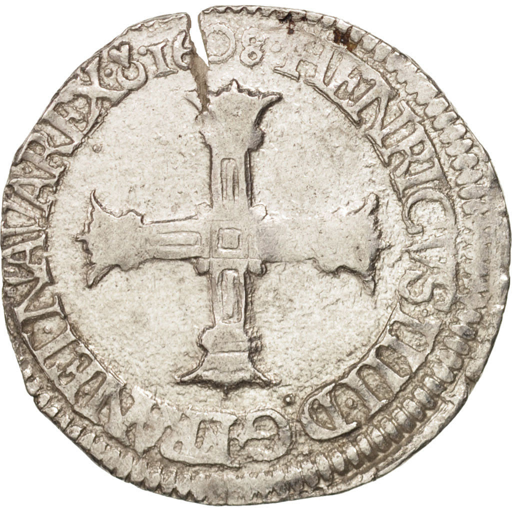 Münze, Frankreich, 1/4 Ecu, 1608, Saint Lô, SS, Silber, Sombart:4682