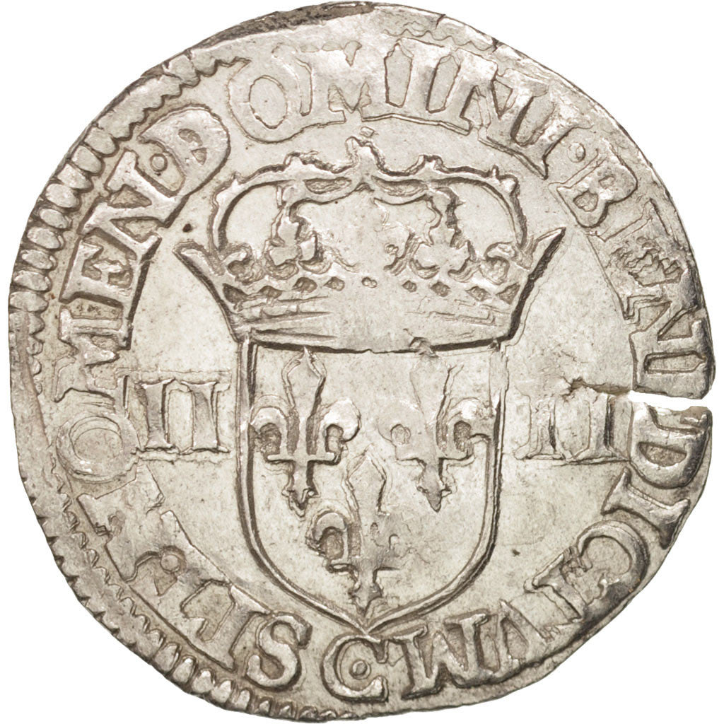 Münze, Frankreich, 1/4 Ecu, 1608, Saint Lô, SS, Silber, Sombart:4682