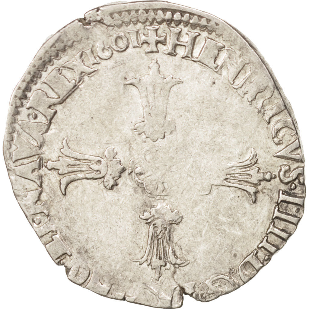France, Henri IV, 1/4 Ecu, 1601, Angers, TB+, Argent, Sombart:4686