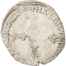 France, Henri IV, 1/4 Ecu, 1601, Angers, TB+, Argent, Sombart:4686