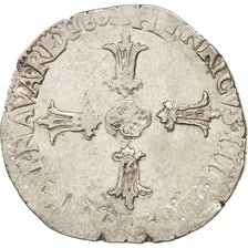 France, Henri IV, 1/4 Ecu, 1601, Angers, EF(40-45), Silver, Sombart:4686