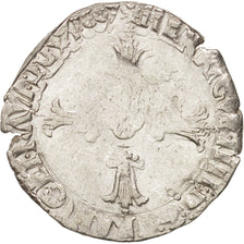 Frankreich, Henri IV, 1/4 Ecu, 1607, Angers, VF(30-35), Silver, Sombart:4686