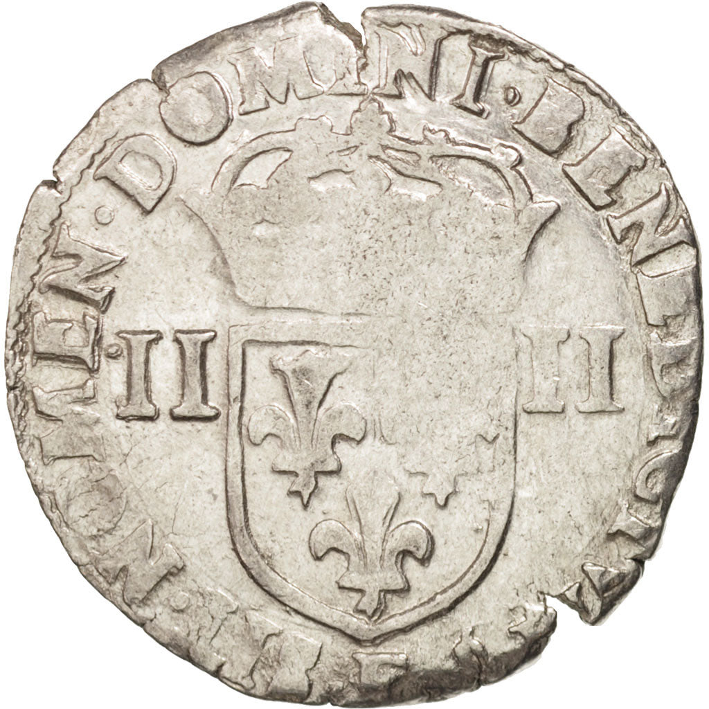 Frankreich, Henri IV, 1/4 Ecu, 1607, Angers, VF(30-35), Silver, Sombart:4686