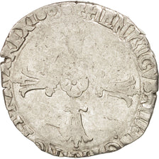 Frankreich, Henri IV, 1/4 Ecu, 1608, Angers, VF(20-25), Silver, Sombart:4686
