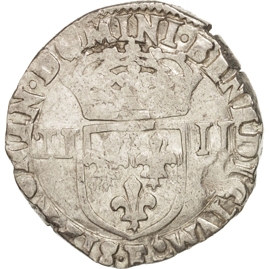 Frankreich, Henri IV, 1/4 Ecu, 1608, Angers, VF(20-25), Silver, Sombart:4686