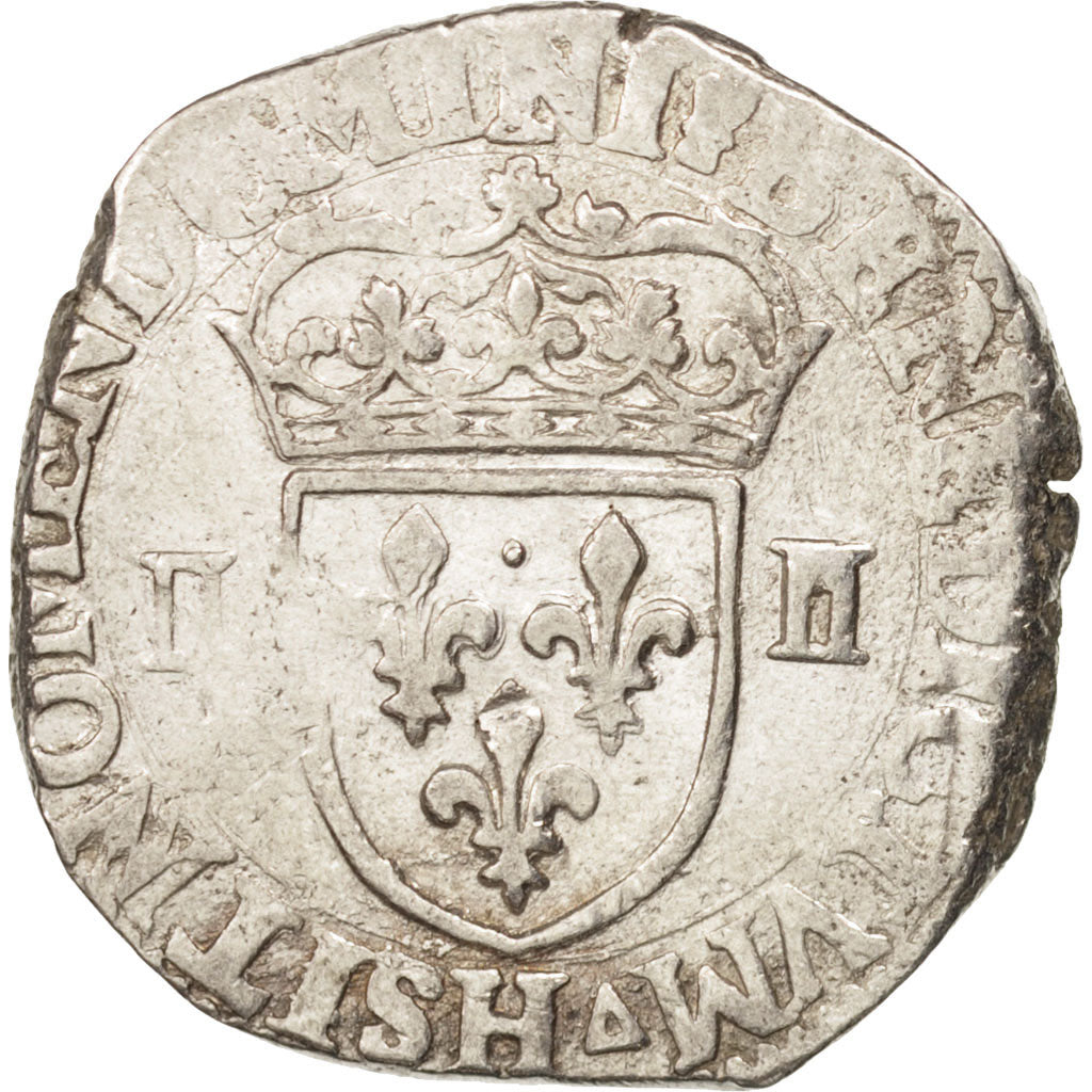 France, Henri IV, 1/4 Ecu, 1603, La Rochelle, VF(30-35), Silver, Sombart:4686