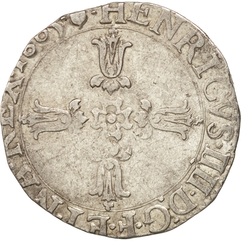 France, Henri IV, 1/4 Ecu, 1605, La Rochelle, VF(30-35), Silver, Sombart:4686