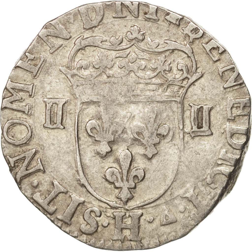 France, Henri IV, 1/4 Ecu, 1605, La Rochelle, VF(30-35), Silver, Sombart:4686