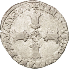 France, Henri IV, 1/4 Ecu, 1604, Bayonne, VF(30-35), Silver, Sombart:4686