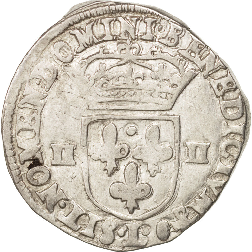 France, Henri IV, 1/4 Ecu, 1607, Bayonne, EF(40-45), Silver, Sombart:4686
