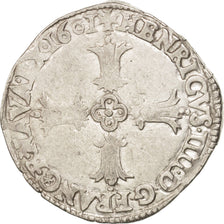 Francia, 1/4 Ecu, 1601, Bayonne, MB+, Argento, Sombart:4686