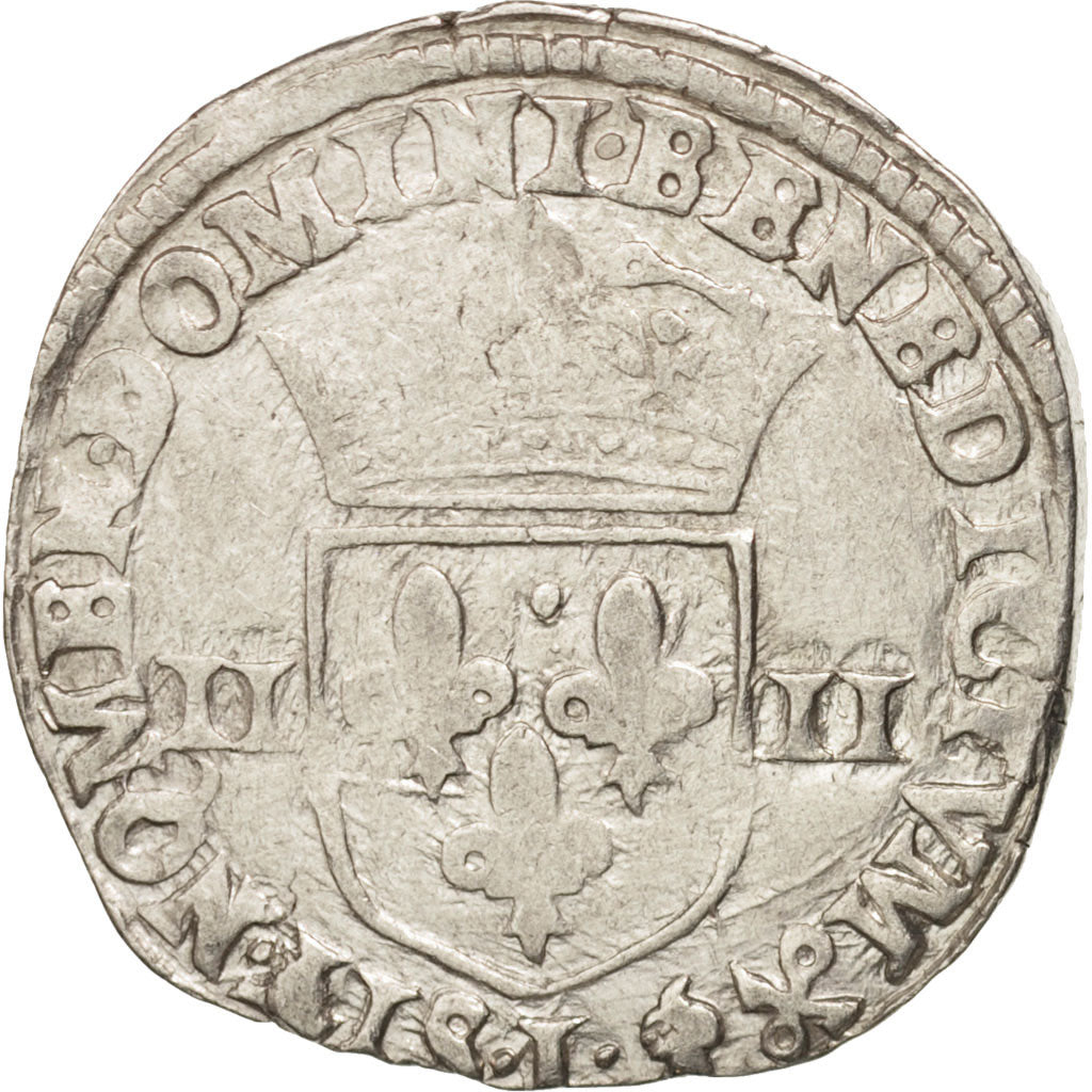 Francia, 1/4 Ecu, 1601, Bayonne, MB+, Argento, Sombart:4686