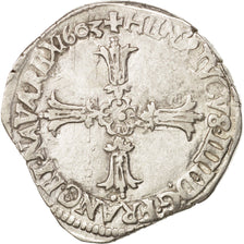 France, Henri IV, 1/4 Ecu, 1603, Nantes, EF(40-45), Silver, Sombart:4686