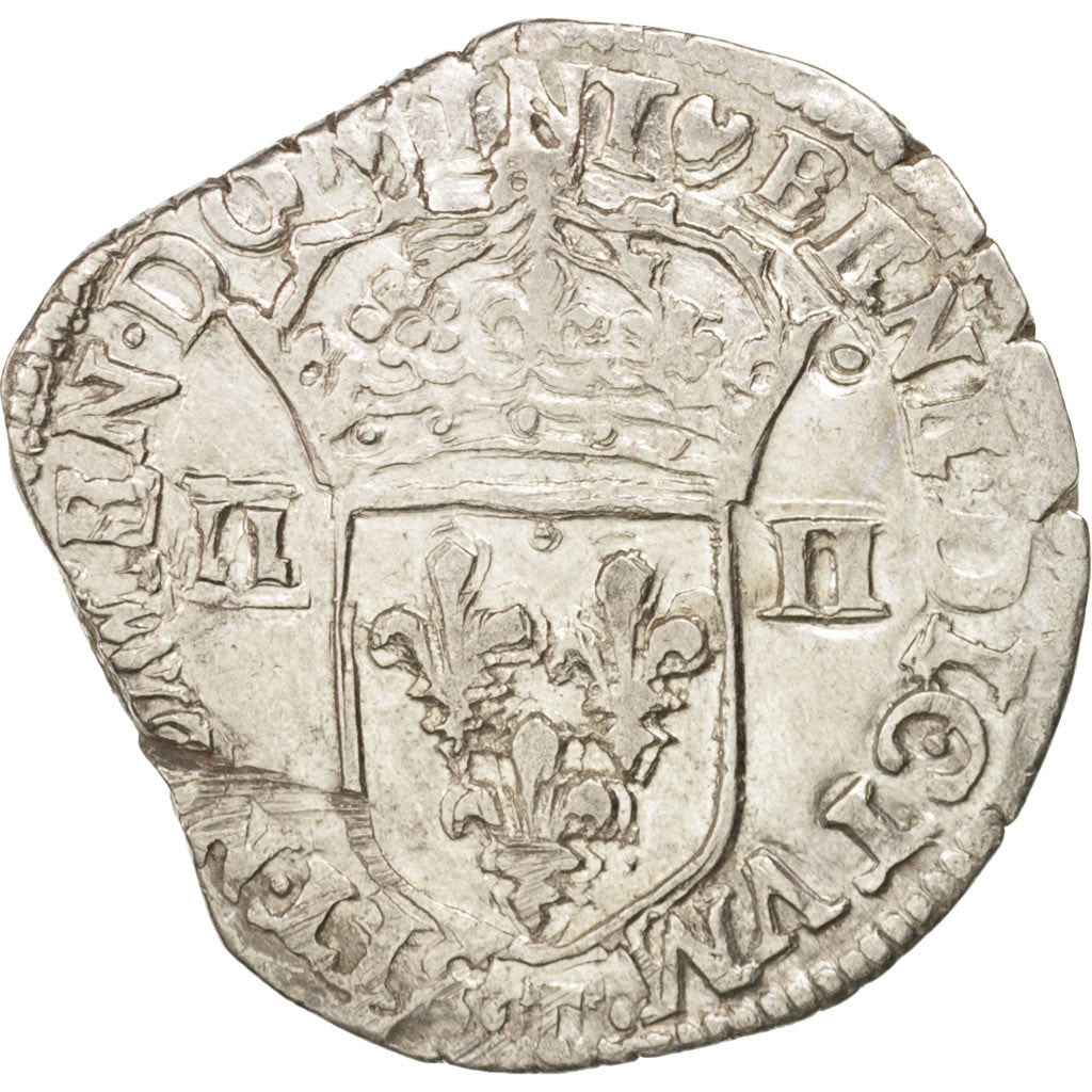 France, Henri IV, 1/4 Ecu, 1603, Nantes, EF(40-45), Silver, Sombart:4686