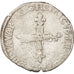 France, Henri IV, 1/8 Ecu, 1607, La Rochelle, VF(20-25), Silver, Sombart:4680