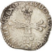 France, Louis XIII, 1/4 Écu, 1615, Nantes, VF(30-35), Silver, KM:47.16