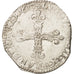France, Louis XIII, 1/4 Ecu, 1617, Nantes, EF(40-45), Silver, KM:47.16