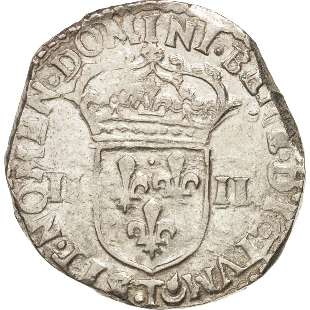 France, Louis XIII, 1/4 Ecu, 1617, Nantes, EF(40-45), Silver, KM:47.16