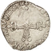Francia, Louis XIII, 1/8 Écu à la croix, 1/8 Ecu, 1611, Nantes, MB+, Argent...
