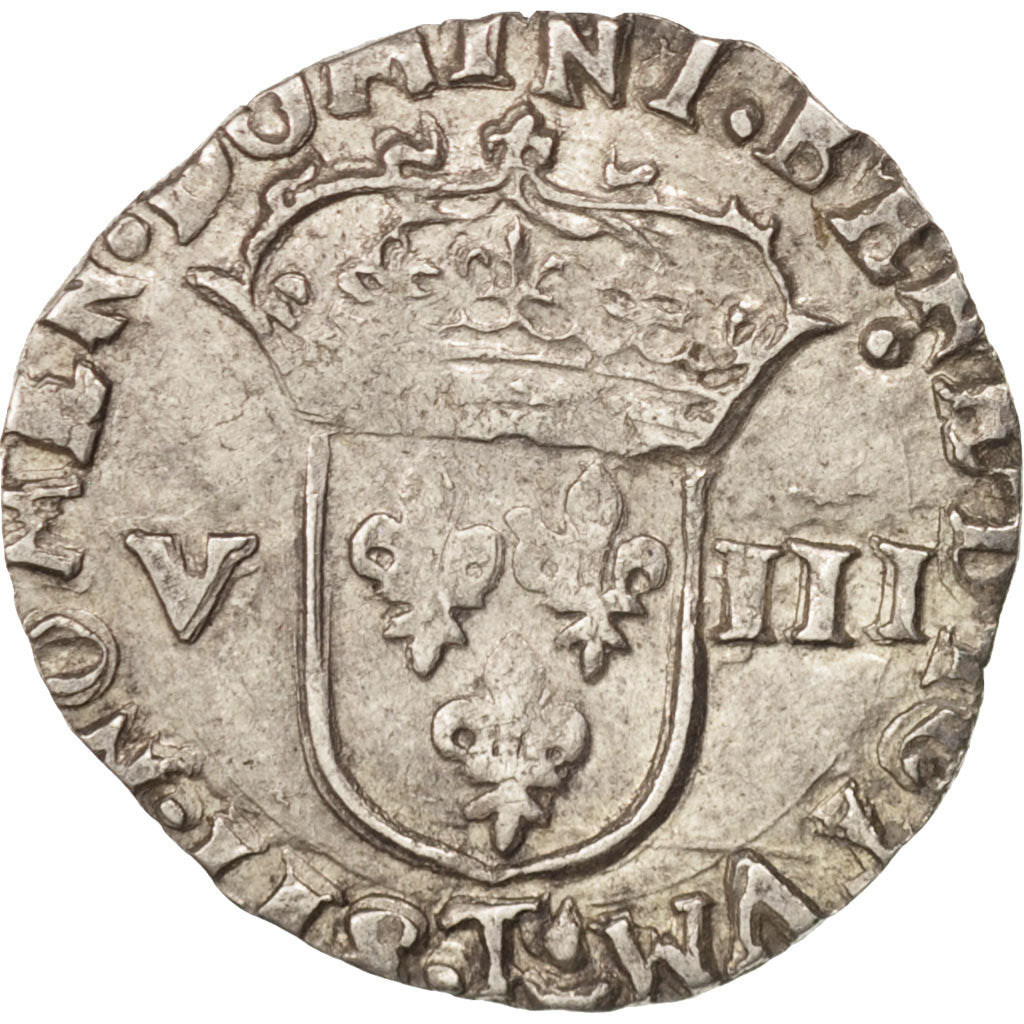 Monnaie, France, Louis XIII, 1/8 Écu à la croix, 1/8 Ecu, 1618, Nantes, TTB
