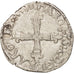 Coin, France, Charles X, 1/4 Ecu, 1591, Nantes, VF(30-35), Silver, Sombart:4670
