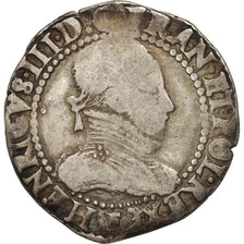 France, Henri III, Demi Franc, 157[-], Angers, VF(20-25), Silver, Sombart:4716