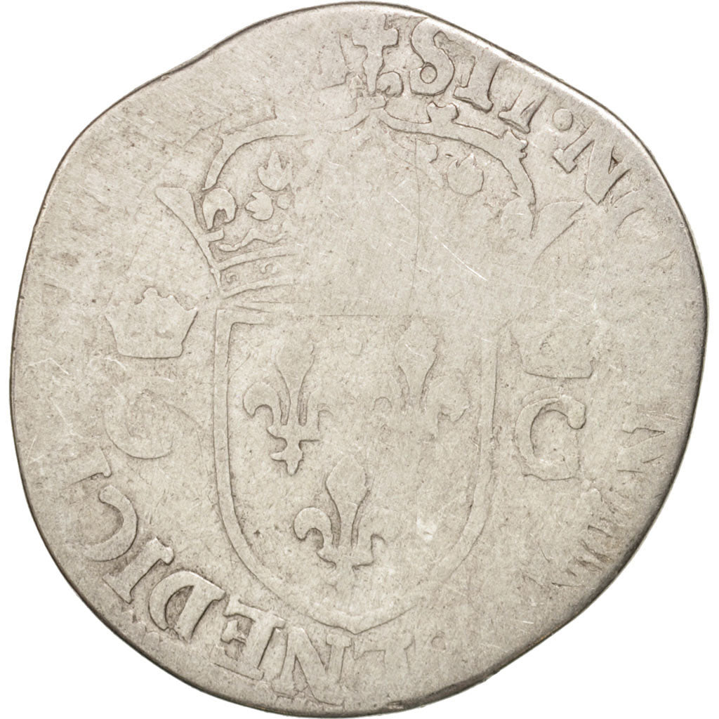 France, Charles IX, Teston, 15[--], Nantes, VG(8-10), Silver, Sombart:4602