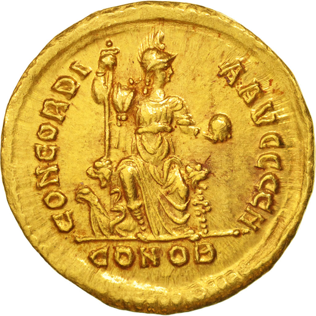 Arcadius, Solidus, Constantinople, MS(60-62), Gold, RIC:45e
