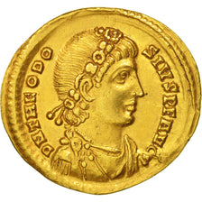 Theodosius I, Solidus, Constantinople, SPL-, Oro, RIC:44c
