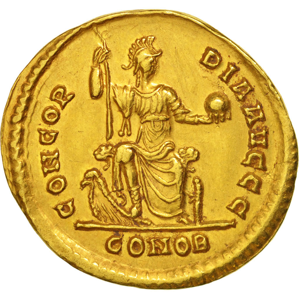 Theodosius I, Solidus, Constantinople, AU(55-58), Gold, RIC:44c