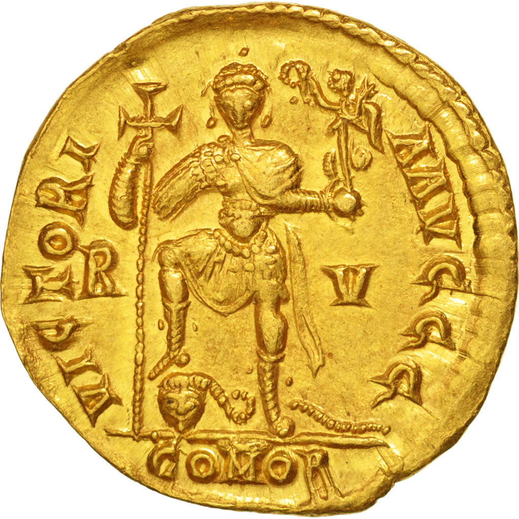 Valentinien III, Solidus, Ravenne, SPL, Or, RIC:2018