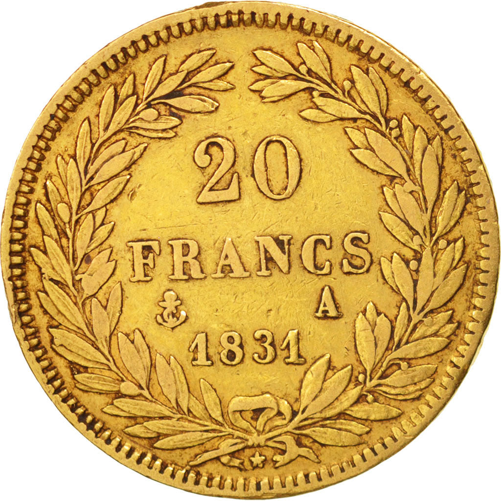 France, Louis-Philippe, 20 Francs, 1831, Paris, TTB, Or, KM:739.1, Gadoury:1030